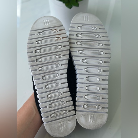 ILSE JACOBSON - Perforated Scalloped Suede Tulip Flats - Black size 10 (40) - Picture 8 of 8